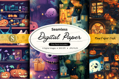 Halloween-themed digital paper pack Product Image 1