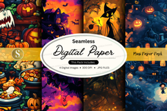 Halloween themed digital paper pack Product Image 1