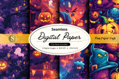 Halloween-themed digital paper pack Product Image 1