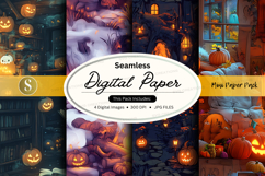 Halloween themed digital paper pack Product Image 1