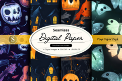 Halloween-themed digital paper pack Product Image 1