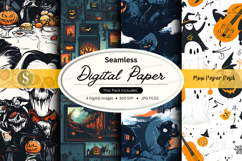 Halloween-themed seamless digital paper pack Product Image 1