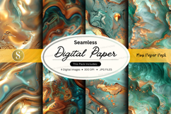 Seamless digital paper - marble texture pack Product Image 1