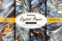 Seamless metallic digital paper pack Product Image 1