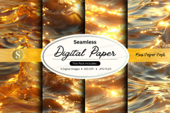 Seamless digital paper with golden lights Product Image 1