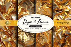 Seamless gold foil digital paper pack Product Image 1