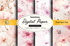 Seamless floral digital paper pack Product Image 1