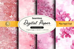 Seamless digital paper - pink floral pattern pack Product Image 1