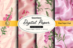 Seamless digital paper with floral pattern Product Image 1