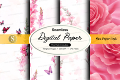 Seamless digital paper - floral pattern pack Product Image 1