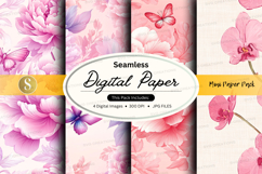 Seamless floral digital paper pack Product Image 1