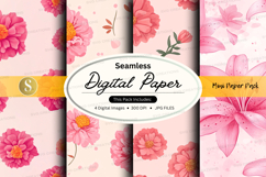 Seamless digital paper with floral pattern Product Image 1