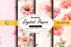 Seamless digital paper with floral design Product Image 1