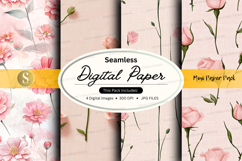 Seamless digital paper with floral pattern Product Image 1