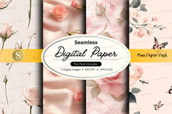 Seamless digital paper with floral design Product Image 1