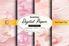 Seamless digital paper with pink floral design Product Image 1