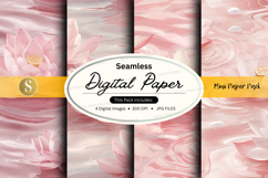 Seamless pink lotus digital paper pack Product Image 1