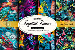Seamless tropical pattern digital paper pack Product Image 1