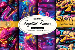 Neon digital paper pack Product Image 1
