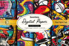 Seamless digital paper - graffiti wall pattern Product Image 1