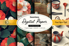 Seamless digital paper pack with floral and pattern designs Product Image 1