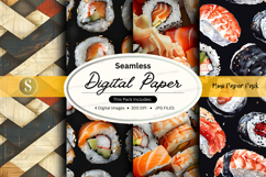 Seamless digital paper with sushi pattern Product Image 1