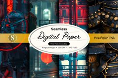 Seamless digital paper pack mockup Product Image 1