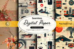Seamless digital paper - minimalist design pack Product Image 1
