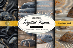 Seamless digital paper pack - marble and stone textures Product Image 1