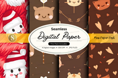 Seamless digital paper - cute animal and pattern design Product Image 1