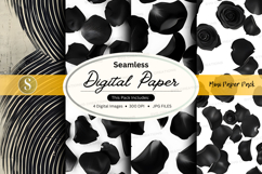 Seamless digital paper - black rose pattern Product Image 1