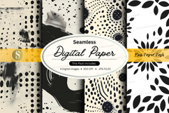 Seamless digital paper pack - black and white patterns Product Image 1