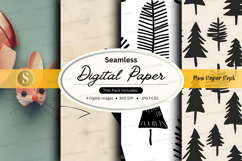 Seamless digital paper pack with nature themes Product Image 1