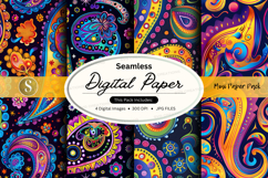 Seamless digital paper - paisley pattern pack Product Image 1