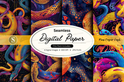 Seamless digital paper with snakes pattern Product Image 1