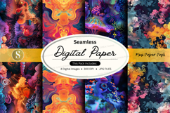 Seamless digital paper pack with abstract patterns Product Image 1
