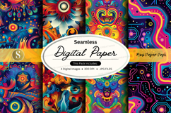 Seamless digital paper pack with abstract patterns Product Image 1