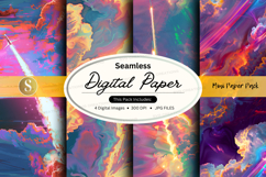 Seamless digital paper pack - abstract clouds and sky Product Image 1