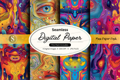 Seamless digital paper pack with abstract patterns Product Image 1