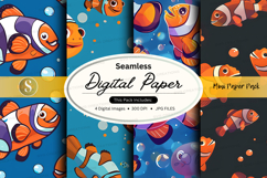 Seamless digital paper - clownfish pattern Product Image 1