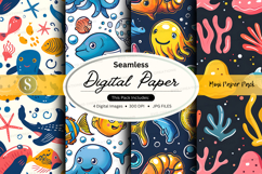 Seamless digital paper - underwater theme Product Image 1