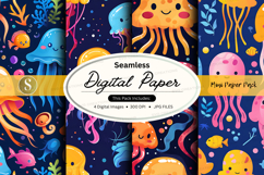 Seamless digital paper - underwater theme Product Image 1