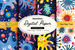 Seamless digital paper pack with whimsical patterns Product Image 1
