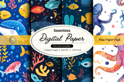 Seamless digital paper - underwater theme Product Image 1