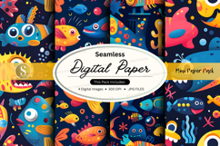 Seamless digital paper - underwater theme Product Image 1