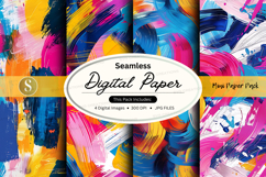 Seamless digital paper with brush stroke pattern Product Image 1