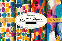 Seamless digital paper with brushstroke patterns Product Image 1