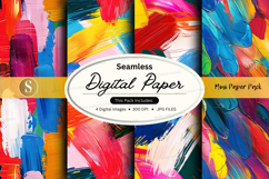 Seamless digital paper pack with abstract brush strokes Product Image 1