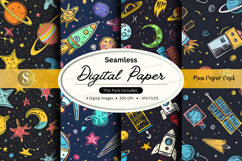 Seamless digital paper - space theme Product Image 1