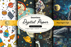 Space themed seamless digital paper pack Product Image 1